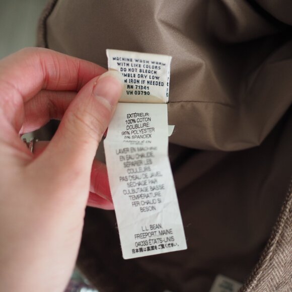 Dark Academia LL Bean Vintage Brown Women's Skirt Sz 4 Petite 100% Cotton - Picture 7 of 10